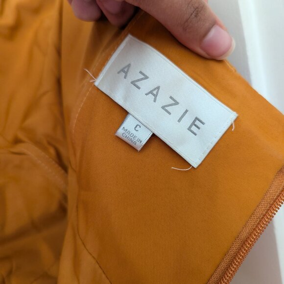 One Shoulder Floor-Length Azazie Bridesmaid Dress - Picture 4 of 4